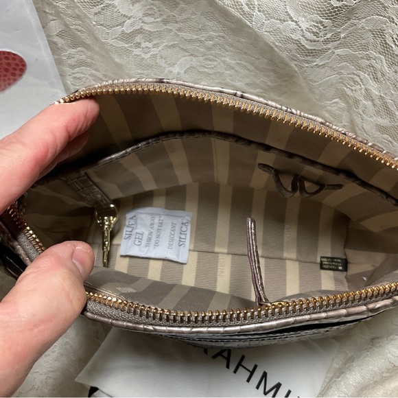 Brahmin Mini Duxbury CHARDONNAY SEINE Melbourne Croc Embossed Leather Crossbody - Picture 6 of 6